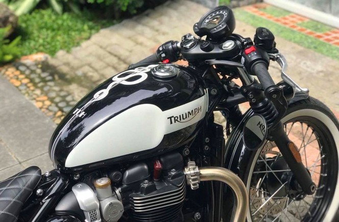 Triumph Bonneville Bobber độ của biker Sài Gòn - ảnh 4