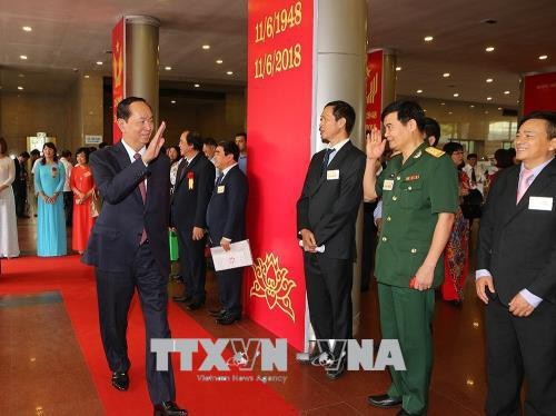 Tổng bí thư dự lễ kỷ niệm thi đua ái quốc - ảnh 2