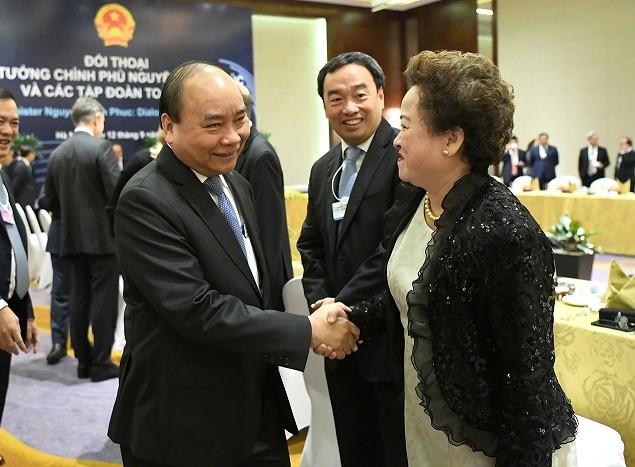 Thủ tướng Nguyễn Xuân Phúc đối thoại với lãnh đạo các tập đoàn - ảnh 1