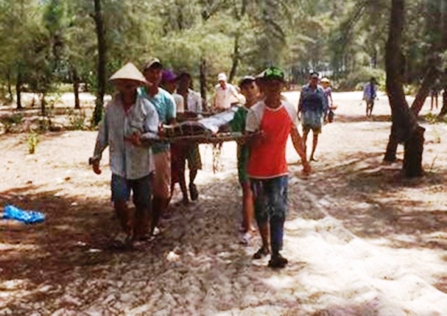 Phát hiện xác cá 'khủng' dài 4m dạt vào bờ biển ở Huế - ảnh 1