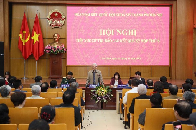 Tổng Bí thư, Chủ tịch nước Nguyễn Phú Trọng tiếp xúc cử tri Hà Nội - ảnh 1