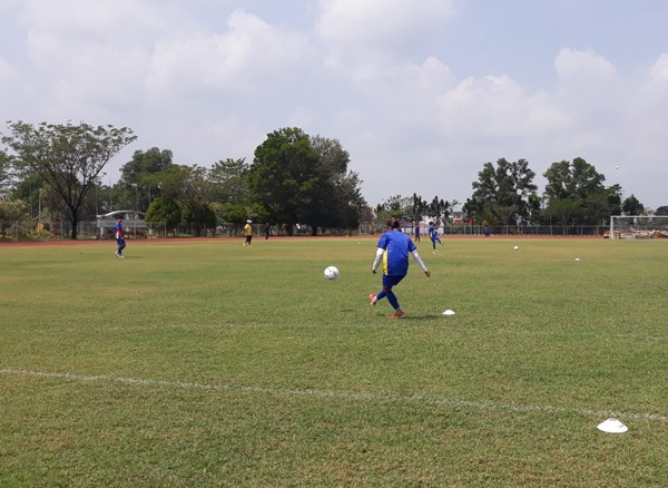 Mục kích buổi tập đầu tiên của tuyển nữ Việt Nam tại ASIAD 2018 - ảnh 11