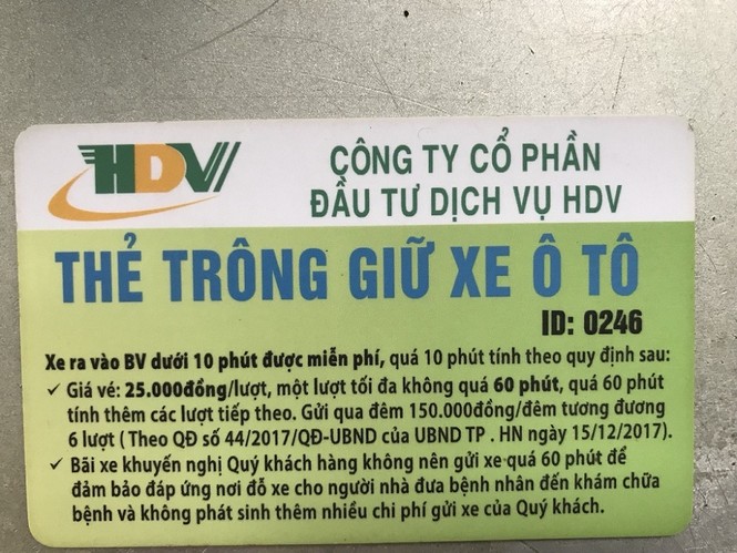 Gá»­i xe vÃ o viá»‡n 3 ngÃ y háº¿t hÆ¡n 1,7 triá»‡u Ä‘á»“ng - áº£nh 1