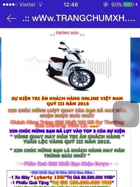 Hàng nghìn người sập bẫy lừa đảo trúng thưởng trên mạng - ảnh 1