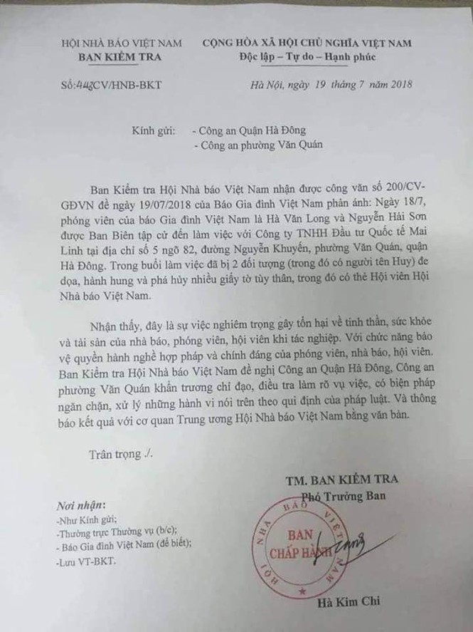 Hội Nhà báo lên tiếng vụ phóng viên bị chặt thẻ hội viên - ảnh 2