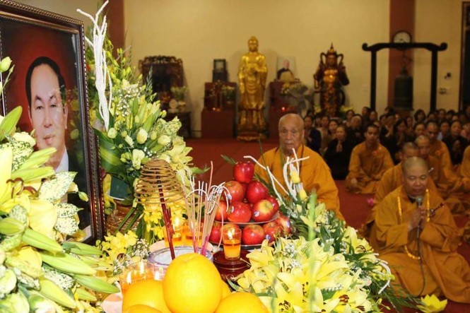 Cầu siêu, tưởng nhớ Chủ tịch nước Trần Đại Quang tại quê nhà - ảnh 1