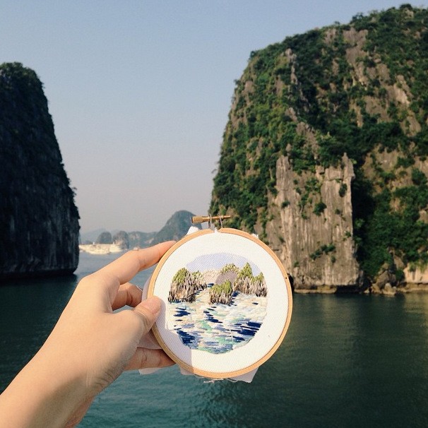 Cô gái trẻ ‘chụp’ lại hành trình ‘xê dịch’ bằng tranh thêu - ảnh 4