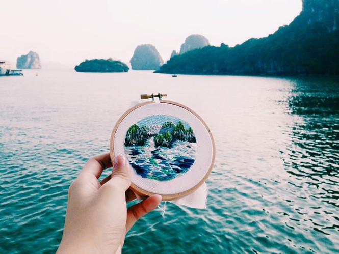 Cô gái trẻ ‘chụp’ lại hành trình ‘xê dịch’ bằng tranh thêu - ảnh 3