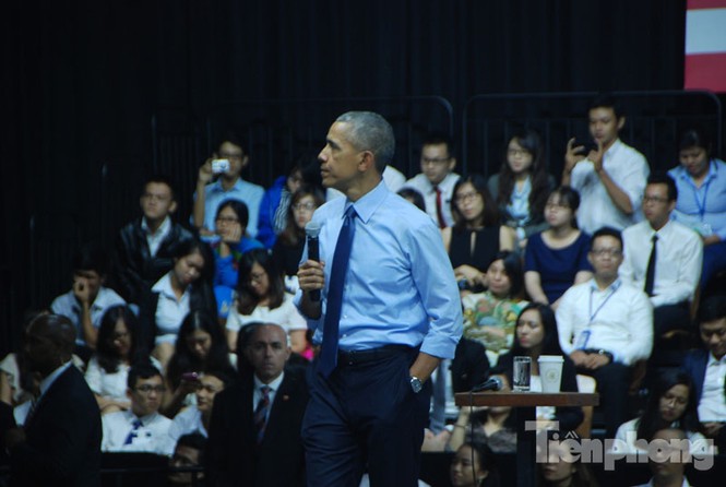 Tổng thống Mỹ Obama gây 'bão' ở GEM - ảnh 8