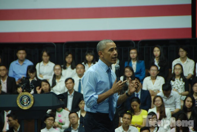 Tổng thống Mỹ Obama gây 'bão' ở GEM - ảnh 7