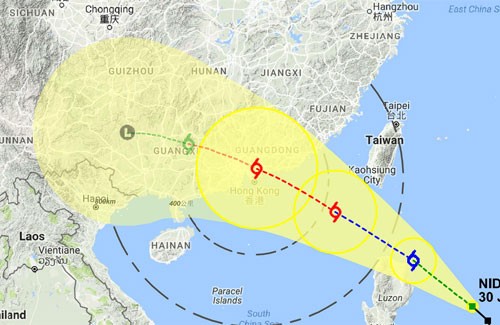 Bão Nida gần biển Đông - ảnh 1