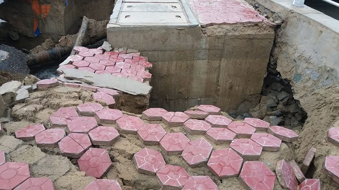 'Hố tử thần' bất ngờ xuất hiện trên đường phố Vinh - ảnh 1