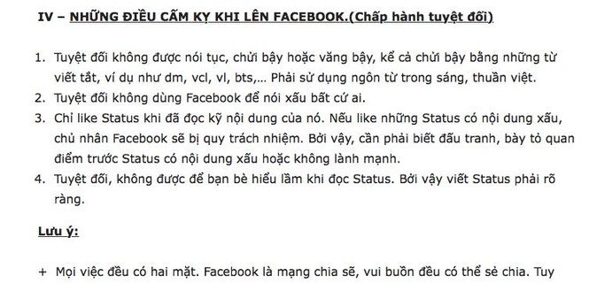 Bản nội quy 'rắn' của trường Lương Thế Vinh - ảnh 1