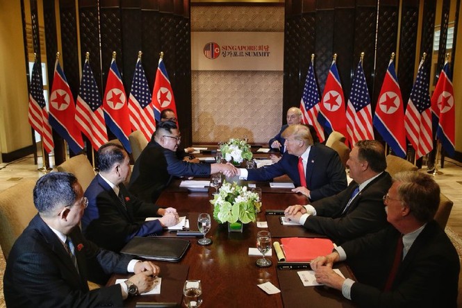 Ông Kim Jong-un: 'Thế giới ngỡ khoảnh khắc này như bộ phim viễn tưởng' - ảnh 19