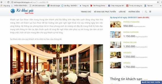 Đà Nẵng công khai niêm yết giá dịch vụ lưu trú - ảnh 2