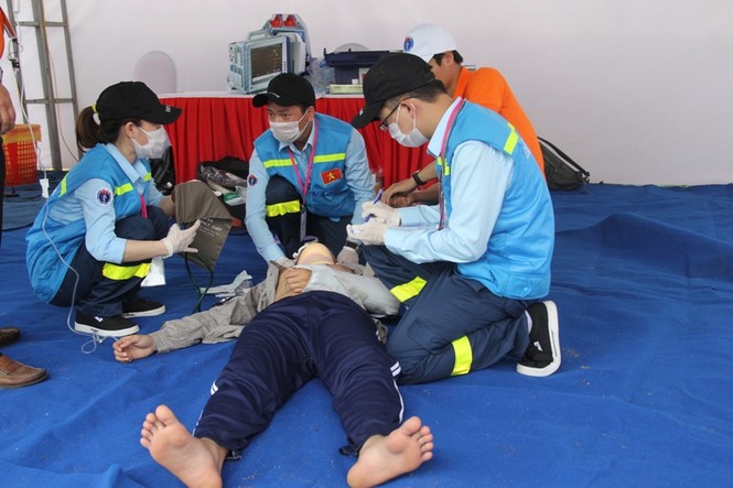Nhật Bản và ASEAN diễn tập ứng phó y tế khi xảy ra siêu bão - ảnh 5