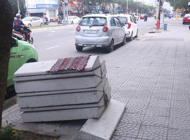 Vữa lát vỉa hè phục vụ APEC chỉ để ngăn... cỏ - ảnh 6