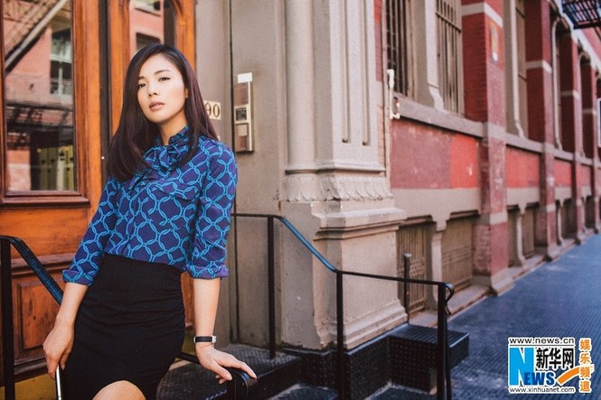 Lưu Đào đẹp hút hồn trên đường phố New York - ảnh 13