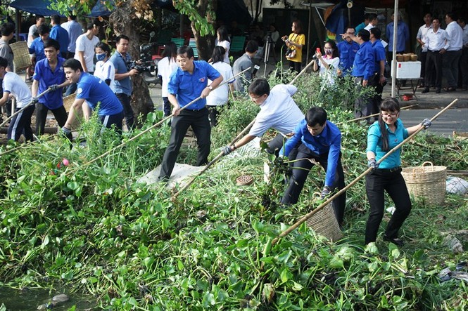 Bạn trẻ chung tay làm đẹp khu phố ngày Chủ nhật xanh - ảnh 8