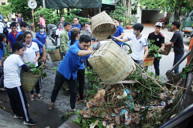Bạn trẻ chung tay làm đẹp khu phố ngày Chủ nhật xanh - ảnh 11