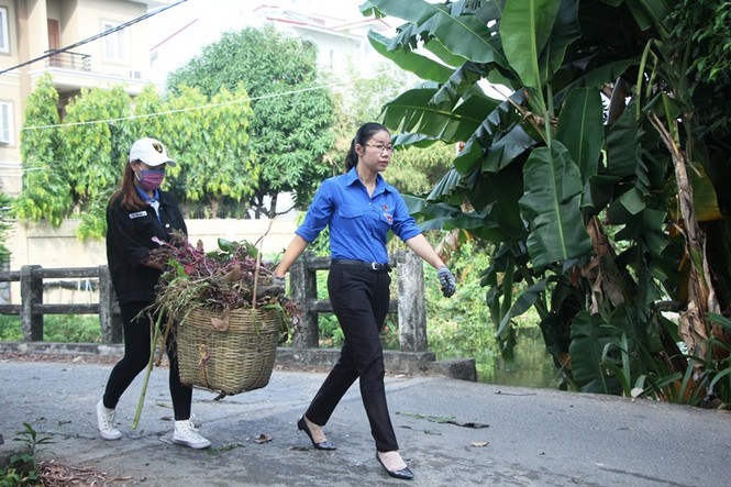 Bạn trẻ chung tay làm đẹp khu phố ngày Chủ nhật xanh - ảnh 13