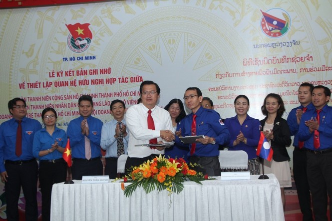 Thành Đoàn TPHCM ký kết hợp tác với Đoàn Thanh niên Thủ đô Viêng Chăn - ảnh 3