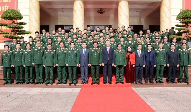 Chủ tịch nước Trần Đại Quang làm việc với Quân khu 1 - ảnh 3