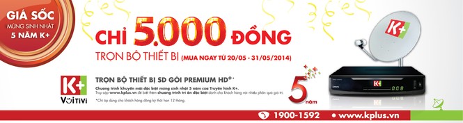 Kỷ niệm 5 năm thành lập công ty K+ tri ân khách hang bằng mức giá 5000 đồng - ảnh 1