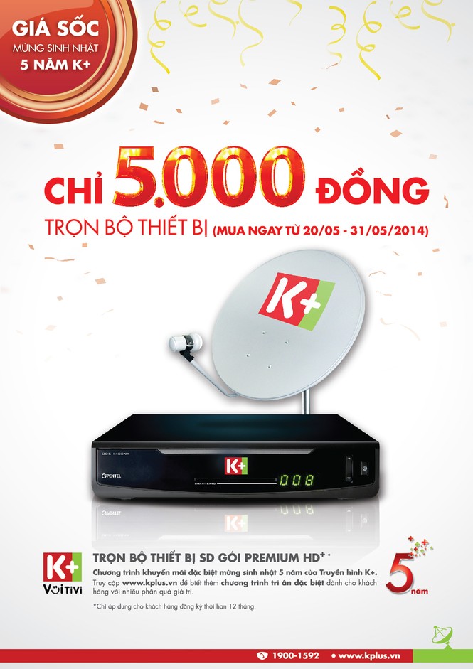 Kỷ niệm 5 năm thành lập công ty K+ tri ân khách hang bằng mức giá 5000 đồng - ảnh 2