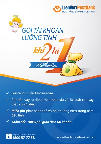 Lienvietpostbank ngân hàng đầu tiên triển khai tài khoản lưỡng tính - ảnh 1