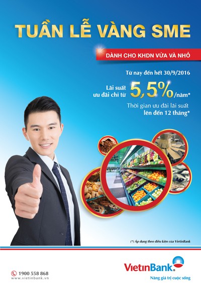 VietinBank gia hạn chương trình “Tuần lễ vàng SME” - ảnh 1