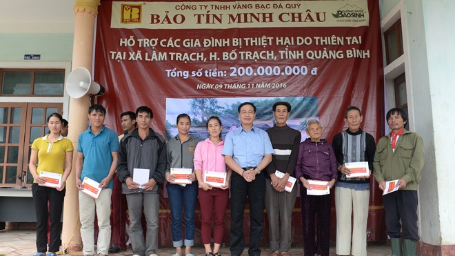 Bảo Tín Minh Châu hỗ trợ 200 triệu đồng cho bà con bị thiên tai tại Quảng Bình - ảnh 1