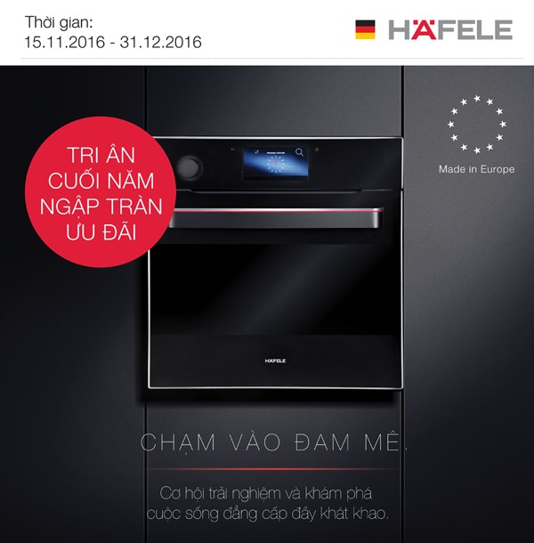 Häfele ưu đãi lớn nhân dịp ra mắt thiết bị bếp Iconic - ảnh 1