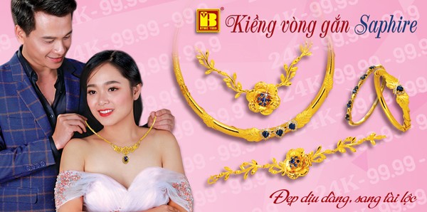 Kiềng vàng đính ngọc quý được ưa chuộng trong mùa cưới năm nay - ảnh 3
