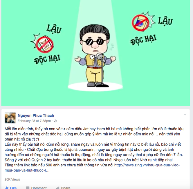 Sao Việt đồng loạt ủng hộ việc tẩy chay thuốc lá lậu khỏi đời sống - ảnh 2
