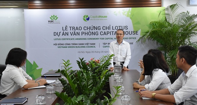Capital House nhận chứng chỉ LOTUS cho dự án văn phòng Xanh - ảnh 1