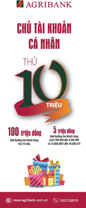 Agribank - Chào đón chủ tài khoản cá nhân thứ 10 triệu - ảnh 1