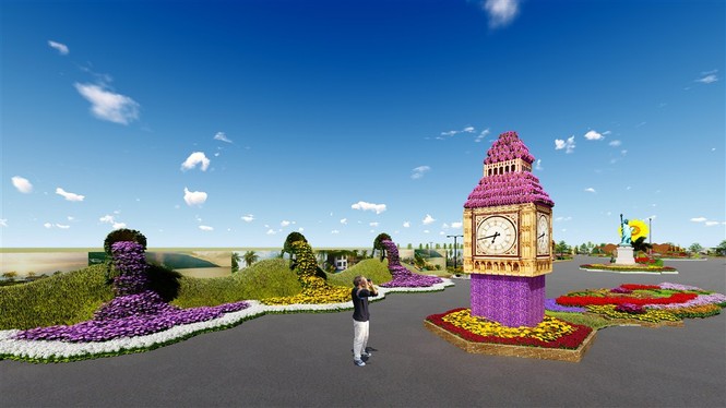 'Trồng' một vườn hướng dương rộng 1500m2 bên vịnh Hạ Long dịp lễ hội hoa - ảnh 2