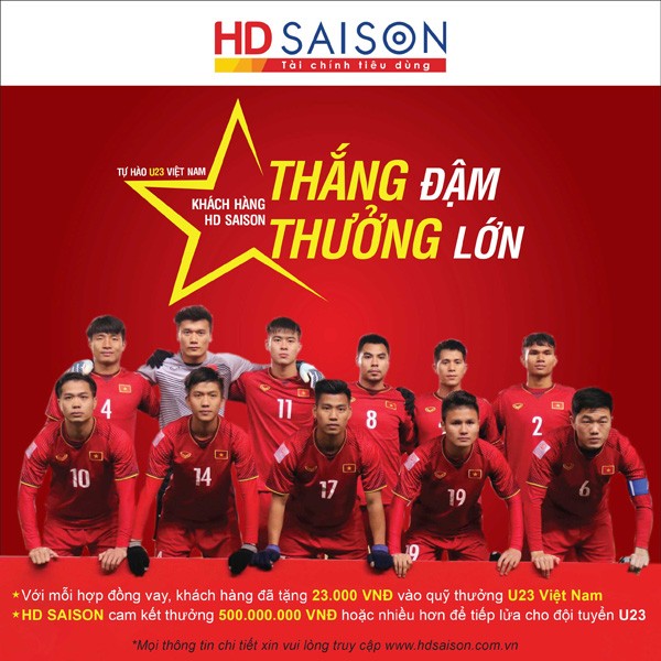 Trước chung kết U23 Châu Á, HD SAISON lập quỹ thưởng đội tuyển U23 VN - ảnh 1