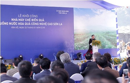 Tập đoàn TH khởi công nhà máy chế biến hoa quả lớn nhất tại Sơn La - ảnh 1