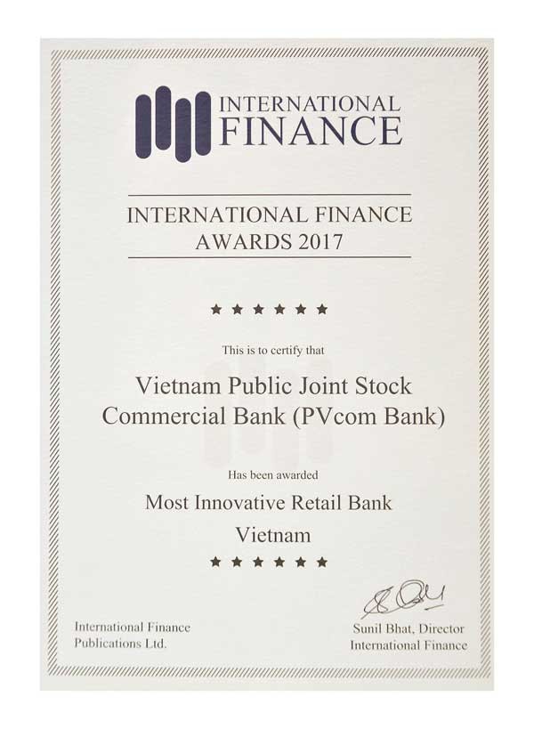 PVcomBank một lần nữa nhận cú đúp giải thưởng uy tín quốc tế - ảnh 1