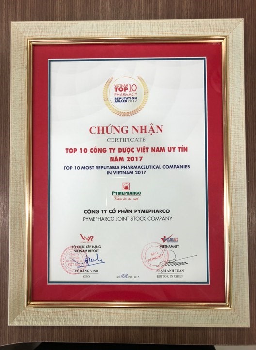 Pymepharco lập cú đúp giải thưởng - ảnh 1