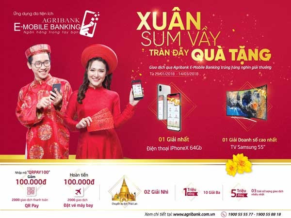 Tết sum vầy, tràn đầy quà tặng cùng Agribank E-Mobile Banking - ảnh 1