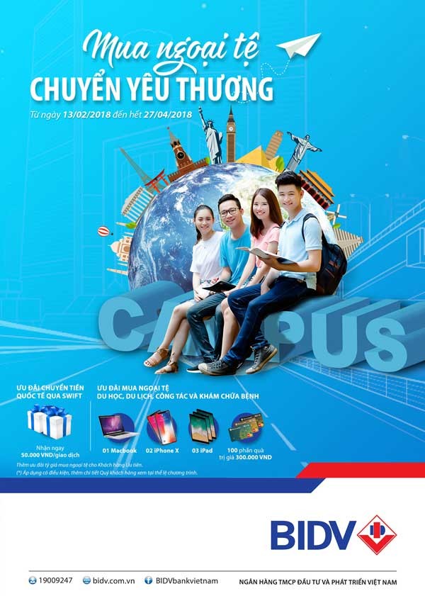 Hàng ngàn ưu đãi đang chờ khách mua và chuyển ngoại tệ qua BIDV - ảnh 1