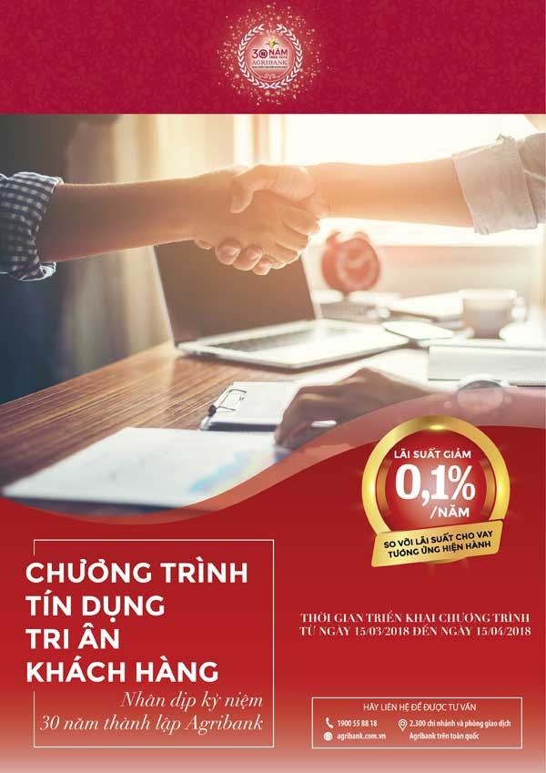 Agribank giảm 0,1%/năm lãi suất cho vay so với hiện hành - ảnh 1