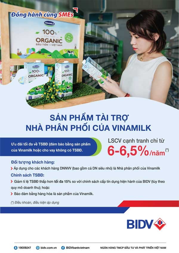 BIDV tài trợ nhà phân phối Vinamilk với nhiều ưu đãi hấp dẫn - ảnh 1