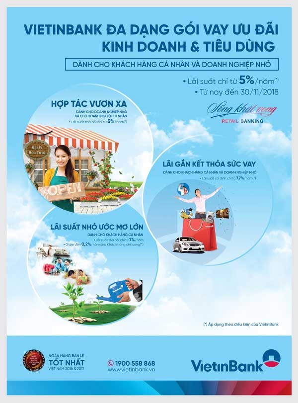 VietinBank ưu đãi lãi suất cho vay đối với khách hàng cá nhân và doanh - ảnh 1