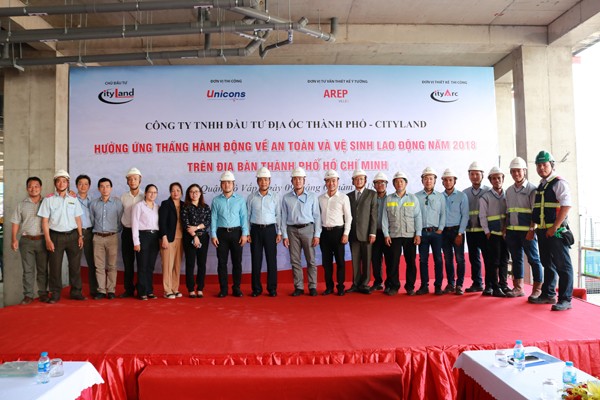 Cityland Park Hills: tiêu biểu về vệ sinh và an toàn lao động - ảnh 1