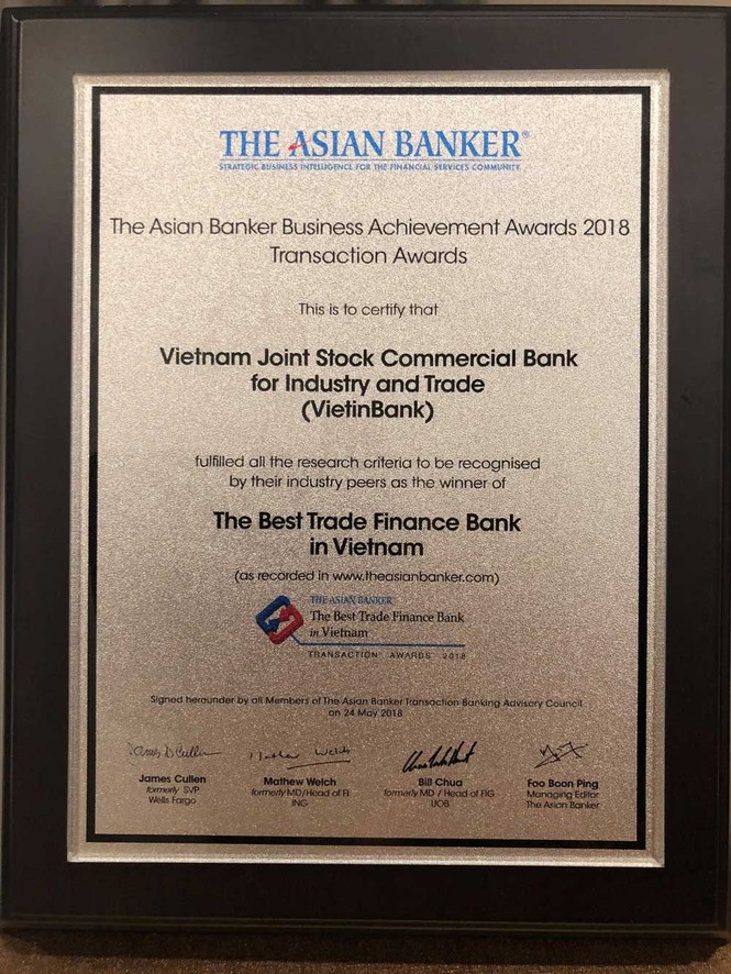 VietinBank nhận 'cú đúp' giải thưởng uy tín từ The Asian Banker - ảnh 3