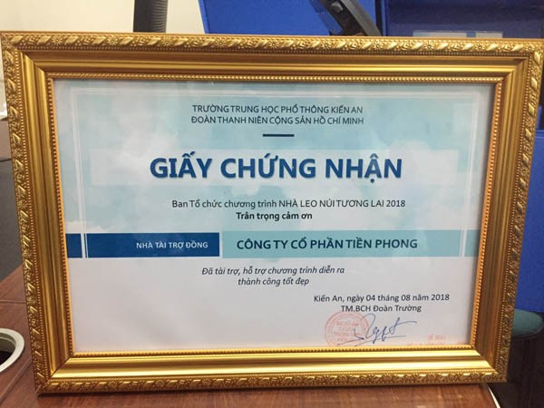Nhà sách Tiền Phong (Hải Phòng) tài trợ 'Nhà leo núi tương lai 2018' - ảnh 3